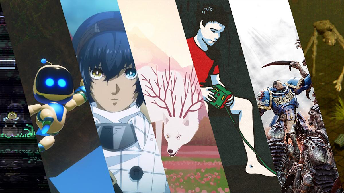 A collage of different game scenes
